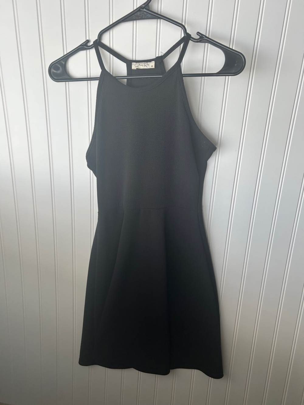 Olivia Rae Black Halter Fit-and-Flare Dress
